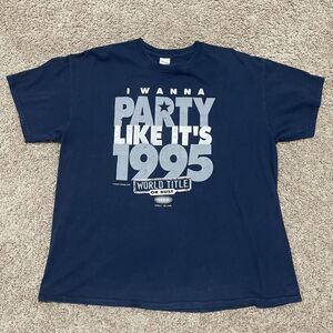 Dallas Cowboys Tee Mens XL Navy NFL Retro I Wanna Party Like Its 1995 Fan Shirt